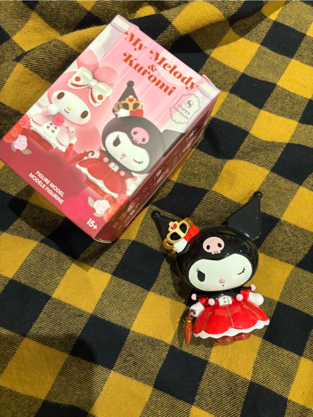 Sanrio Kuromi Black and Red Valentine figurine. SECRET
